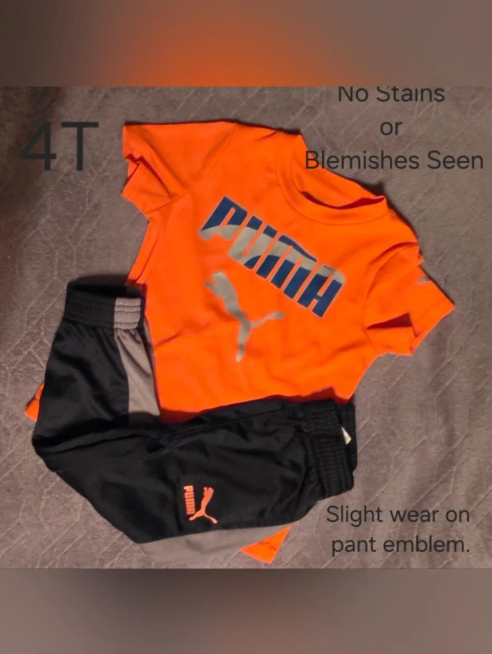Puma Kids Outfits in Bright Orange & Red,Black & Gray